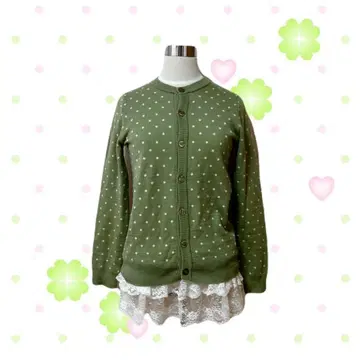 [ y2k ] 도트 가디건 헤이세이 갸루 모리걸 페어리 그런지