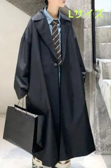 neos 체스터 & 트렌치 롱 코트 L 블랙 컬러 미사용