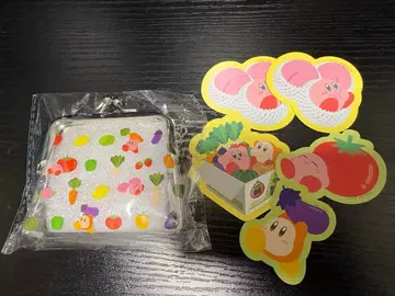 별의 커비 남코 갓 수확! 푸푸푸 채소 동전 지갑 1개 & 스티커 5개