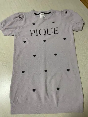 젤라또피케 하트 로고 자카드 원피스