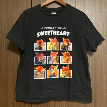 레어 Zootopia 닉 티셔츠 Nick Wilde 블랙