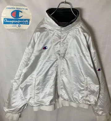 레트로 구제 의류 골드윈사제 챔피온 화이트 나일론 블루종 빅 사이즈