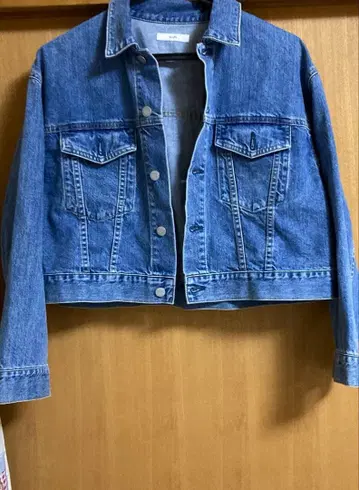 쉽스 데님 자켓 크롭 기장