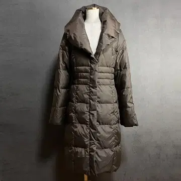 미사용급 고급 다운 70% 숄카라 롱다운 모카 38