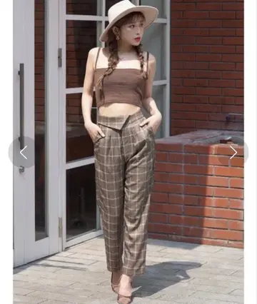 다리치 체크 팬츠