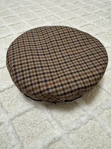 CA4LA 체크 무늬 베레모