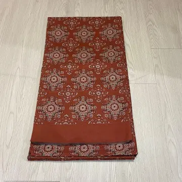 쇼소인 코몬 옷감 순수 실크 벽돌색 화문 미재단 기모노 리메이크에도