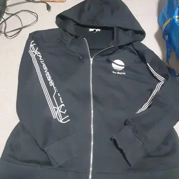 라스베가스 풀 집업 후드티 XL 블랙