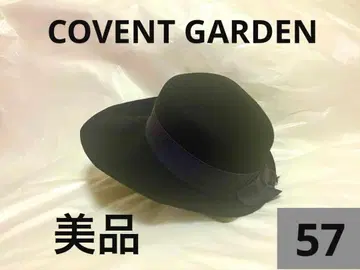 미사용 COVENT GARDEN 블랙 리본 포함 울 햇 다트 57