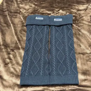 르꼬끄 니트 레그 워머 네이비