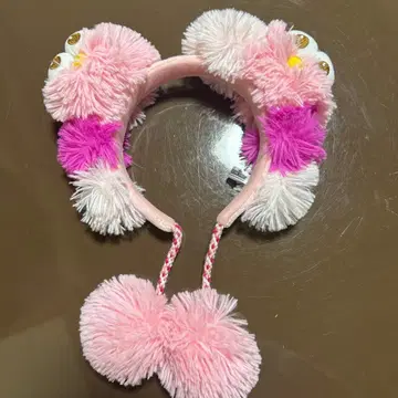 USJ 폼폼 포함 머리띠 핑크