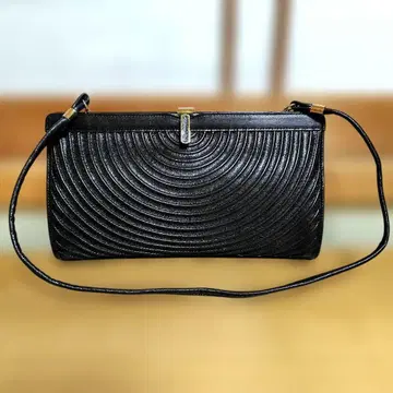 천연 가죽 클러치 백 블랙