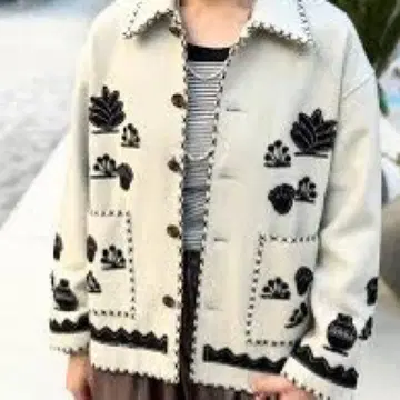 Freada 프리다 인도 자수 울 멕시칸 자켓 자수 인도