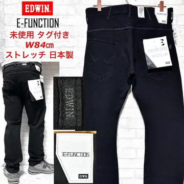 [미사용 택 포함] EDWIN 3D 입체 재단 스트레치 블랙진