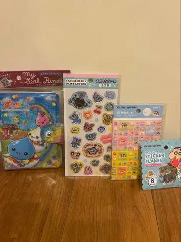 [새상품] 물방울쨩 바인더 씰북 엔젤 블루 덤 짱구 2점