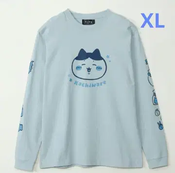 치이카와 [토킹 헤즈] L/S 긴팔 셔츠 하치와레 애시드 블루 XL