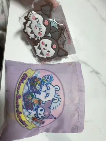 치이카와 x 산리오 캐릭터즈 에코백 친한 친구 러버 마스코트 2개