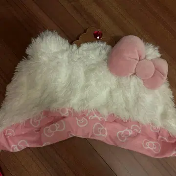 USJ 복슬복슬 모자 화이트 핑크