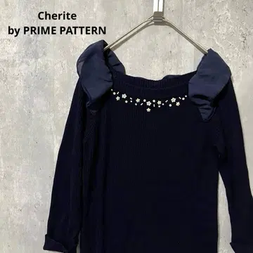 Cherite by PRIME PATTERN 비쥬 레이스 리브 니트