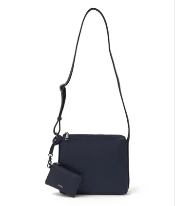 네이비 가죽 숄더백 카드 케이스 포함