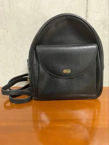 이탈리아제 Gilli 블랙 가죽 백팩 노포