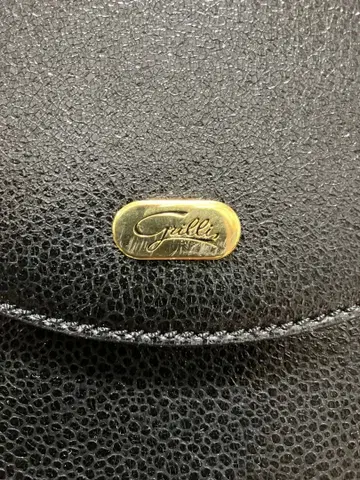 이탈리아제 Gilli 블랙 가죽 백팩 노포