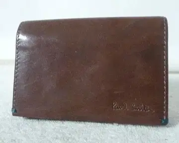 폴스미스 명함지갑 카드 케이스 브라운 브라운 가죽 천연 가죽