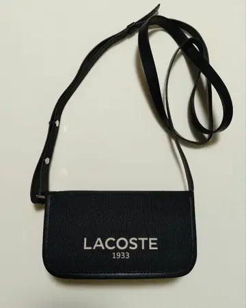라코스테 헤리티지 캔버스 플랩 클로즈 코튼 숄더백