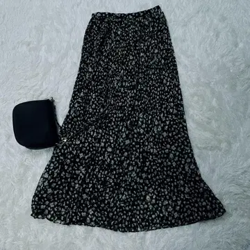 BEAUTY & YOUTH 플리츠 스커트 M 꽃무늬