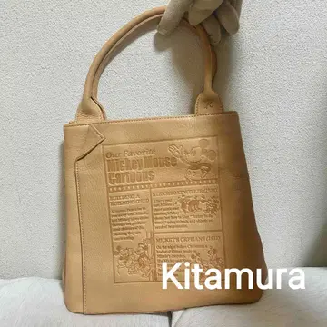 키타무라 x 도쿄 디즈니 리조트 가죽 핸드백 Kitamura