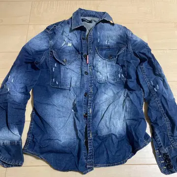 DSQUARED2 데미지 데님 셔츠