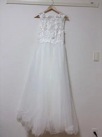 [ DRESS PRODUCTION ] 플라워 레이스 슬리브리스 튤 드레스