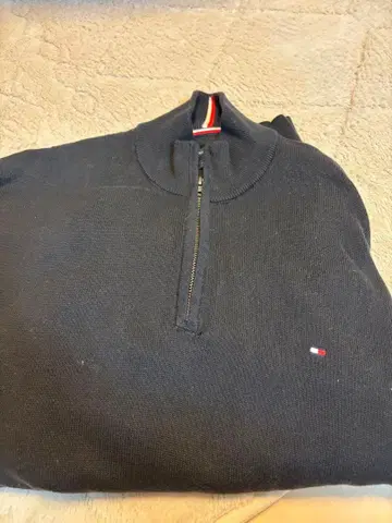 타미힐피거 하프 지퍼 롱 T