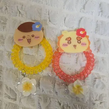 [새상품] 치이카와 트레이딩 코일 머리끈 시사 밤만쥬 세트