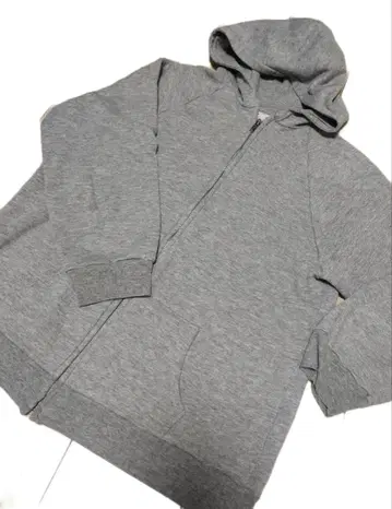 90s 안감 기모 지퍼 후드티 블랭크 무지 그레이