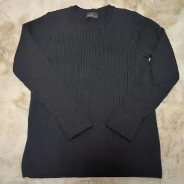 Unaca 울 리브 스웨터 (블랙)