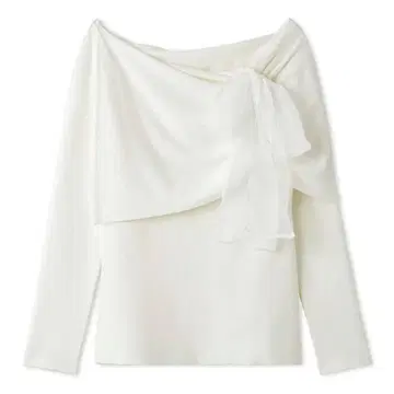 CELFORD 오프숄더 리본 니트 풀오버