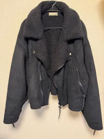 jieda 무스탕 라이더 자켓