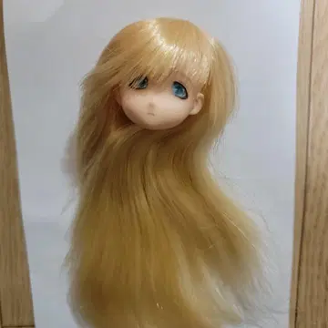 커스텀 인형 헤드 머리 금발 파란 눈