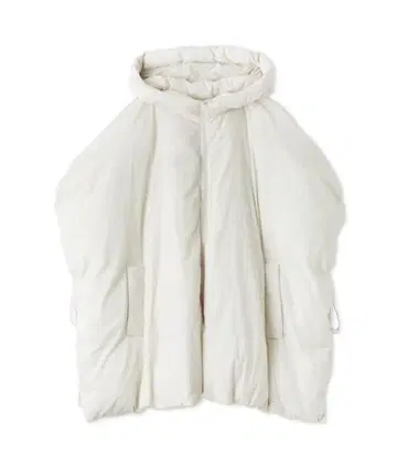 [ 새상품급 ] Mila Owen 다운 베스트 판초 화이트 미라 오웬