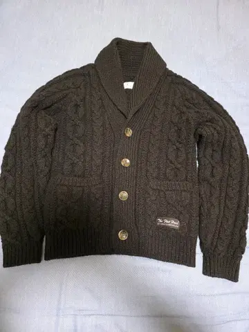 플랫 헤드 니트 가디건 아메카지 구제 의류