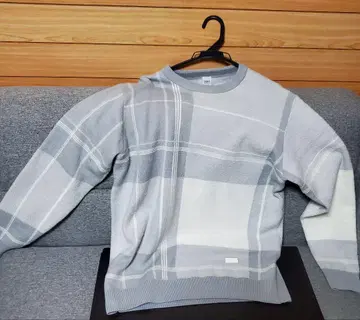 다케오 키쿠치 TAKEO KIKUCHI 빅 체크 풀오버 니트