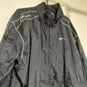Reebok 블랙 나일론 자켓 집업
