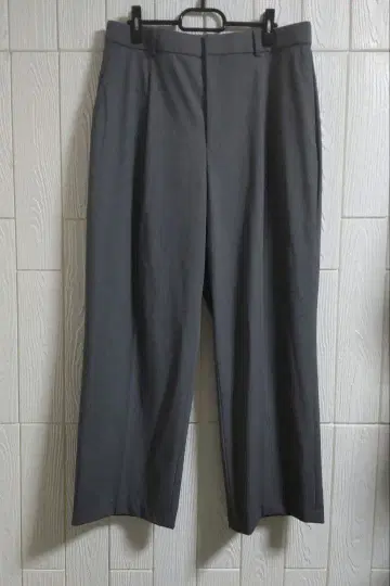 UNIQLO 턱 와이드 팬츠 XL 그레이 24년 모델 빅 사이즈