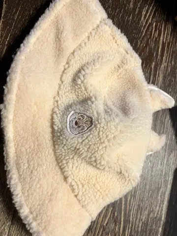 캐릭터 자수가 달린 플리스 햇