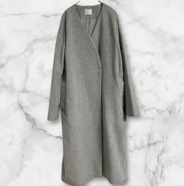 로리즈팜 그레이 울 88% 롱 코트 M 사이즈