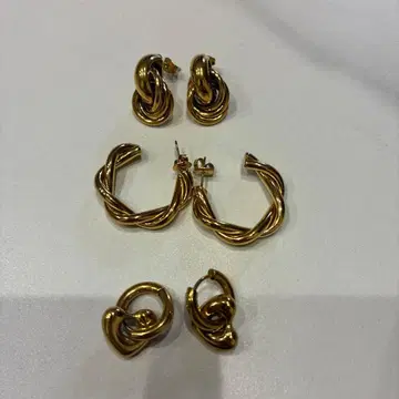 fino 골드 디자인 귀걸이 세트 스테인리스