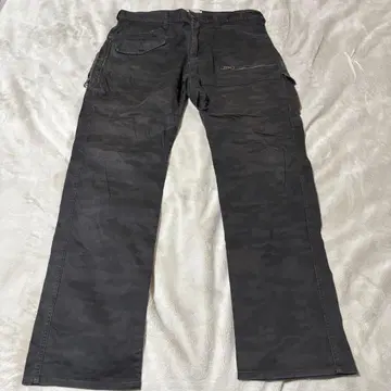 AVIREX 블랙 카모플라쥬 팬츠 카모플라주 워크 팬츠 2XL