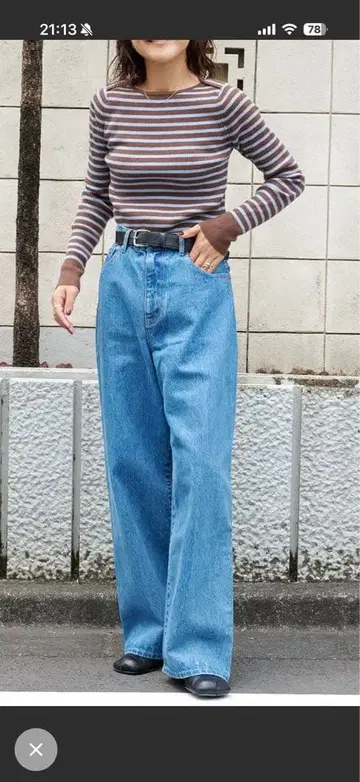 ULT 데님 하이 라이즈 루즈 5PKT 36size