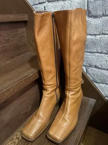 컨트리 뷰 country view 가죽 사이드 지퍼 롱 부츠